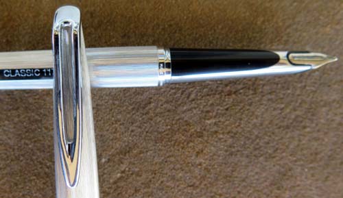 WATERMANS CLASSIC 11759 HEAVY SILVER ELECTROPLATE, FILLETED CF FOUNTAIN PEN